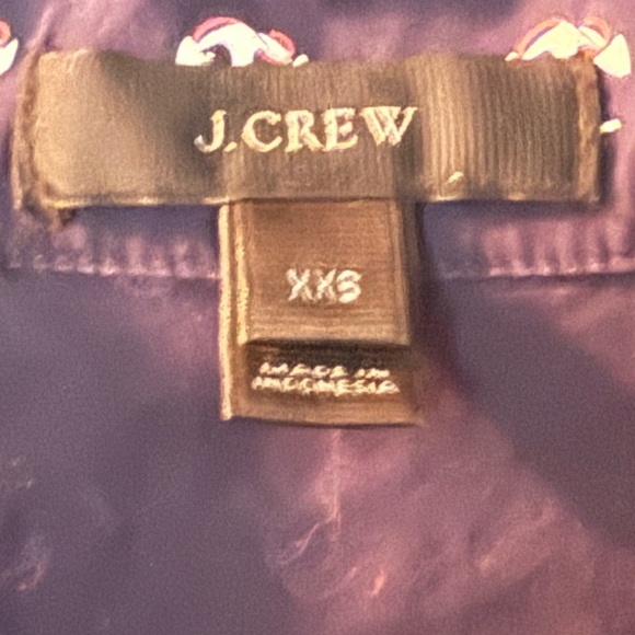 J. Crew Pajamas Top Button Down Anchors Navy  & White Womens Sz XXS 100% Cotton - Picture 4 of 5